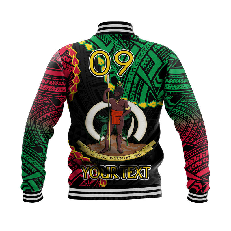 (Custom Personalised) Vanuatu Baseball Jacket Basic Coat Of Arms LT9 - Polynesian Pride