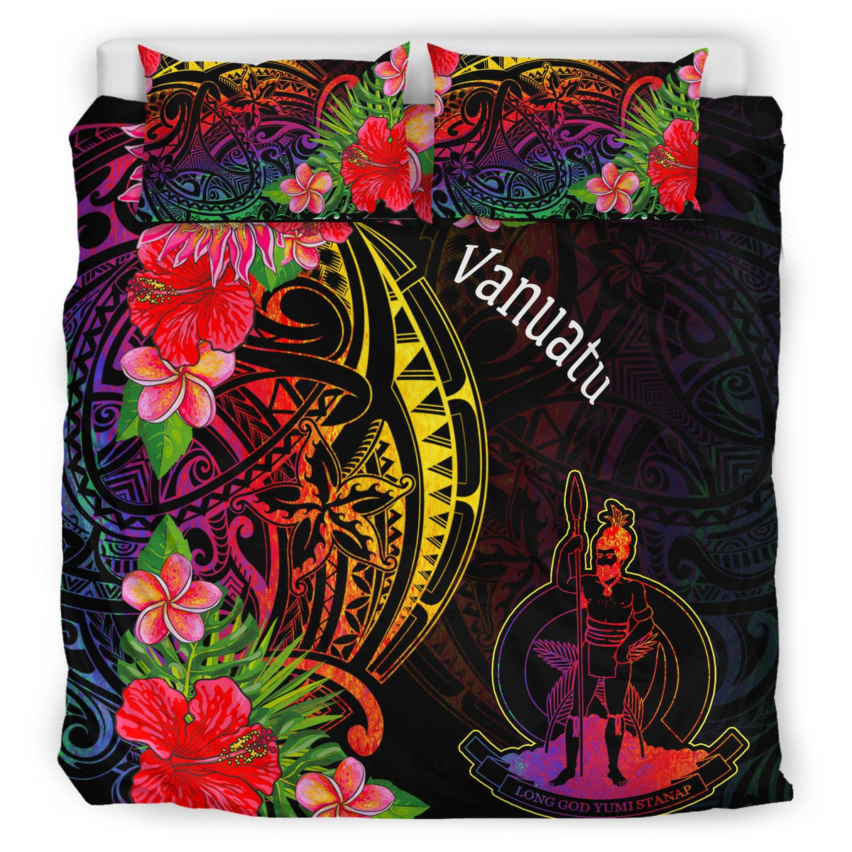 Vanuatu Bedding Set - Tropical Hippie Style - Polynesian Pride