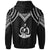 Vanuatu Custom Zip up Hoodie Polynesian Armor Style Black - Polynesian Pride