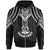 Vanuatu Custom Zip up Hoodie Polynesian Armor Style Black Unisex Black - Polynesian Pride