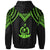 Vanuatu Custom Zip up Hoodie Polynesian Armor Style Green - Polynesian Pride