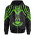 Vanuatu Custom Zip up Hoodie Polynesian Armor Style Green Unisex Green - Polynesian Pride