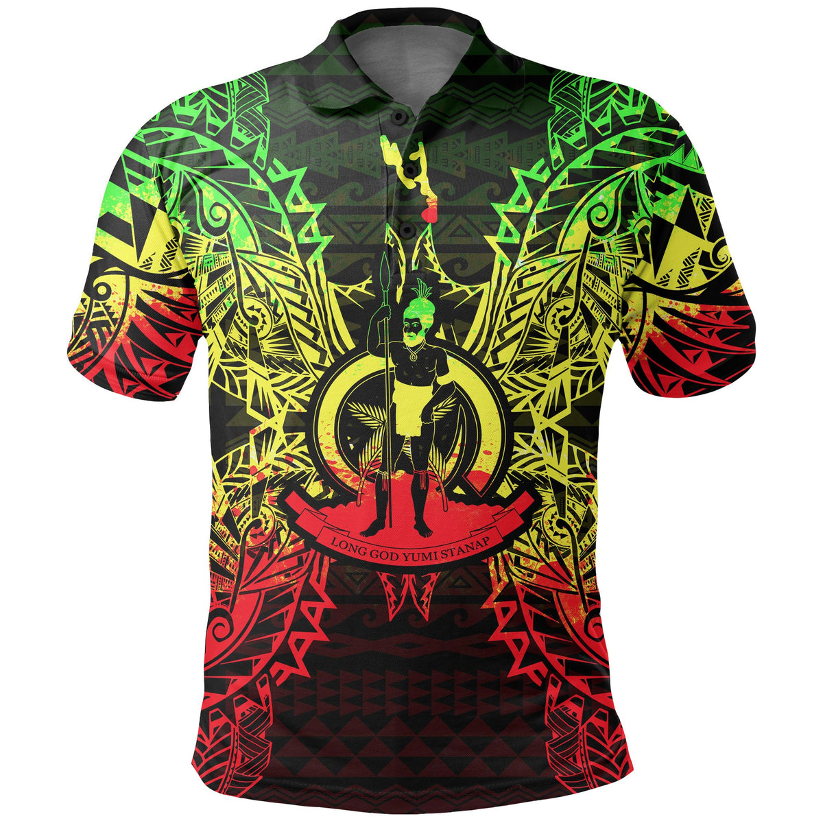 Vanuatu Polo Shirt Vanuatuan Coat Of Arms Map Polynesian Tattoo Reggae Unisex Reggae - Polynesian Pride