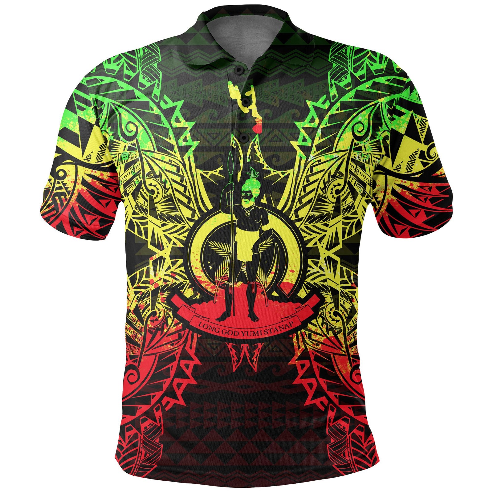 Vanuatu Polo Shirt Vanuatuan Coat Of Arms Map Polynesian Tattoo Reggae Unisex Reggae - Polynesian Pride