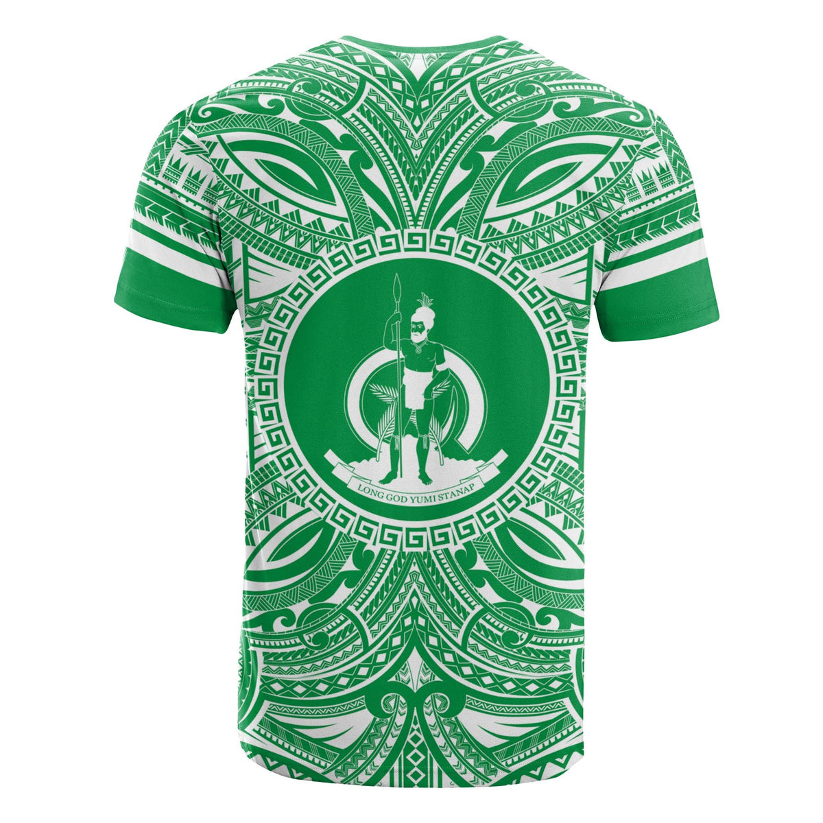 Vanuatu T Shirt Vanuatuan Coat of Arms Polynesian Flag Color - Polynesian Pride