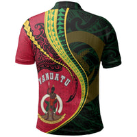 Vanuatu Polo T Shirt Vanuatu Flag Coat Of Arms Kanaloa Tatau Gen VU K7 - Polynesian Pride
