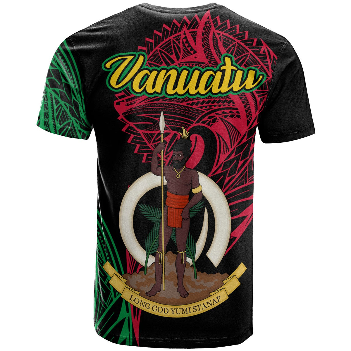Vanuatu T Shirt Aniwa Seal of Vanuatu Special Style - Polynesian Pride