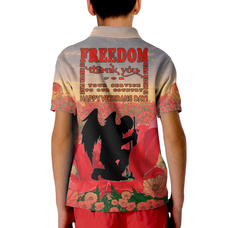 Federated States of Micronesia Veterans Day Polo Shirt Angel Wing LT9 - Polynesian Pride