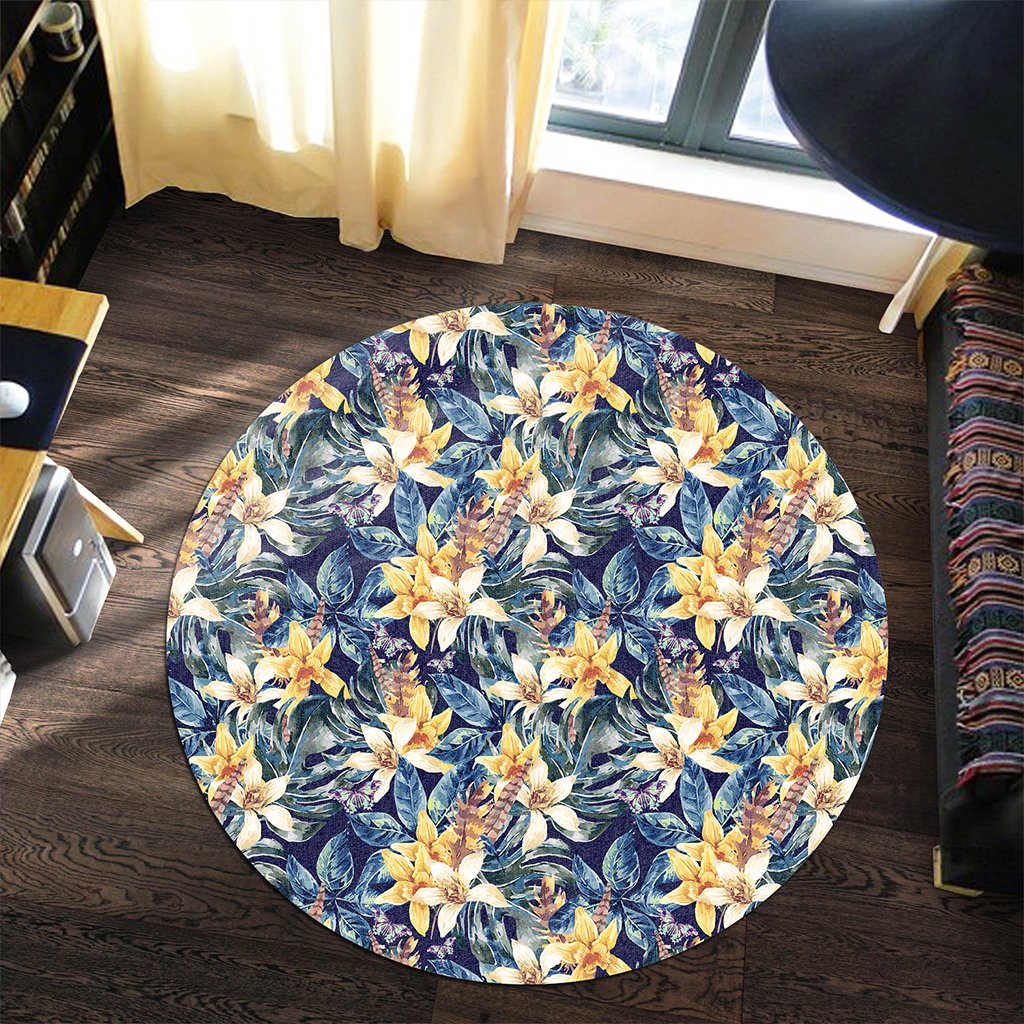 Vintage Floral Round Carpet - AH - Polynesian Pride