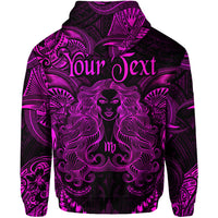 Custom Virgo Zodiac Polynesian Hoodie Unique Style Pink LT8 - Polynesian Pride