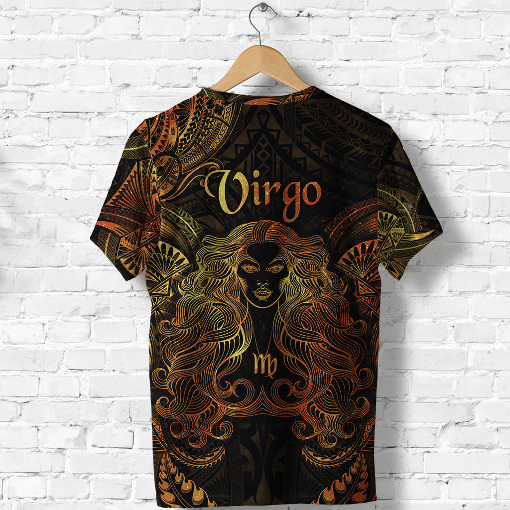 Virgo Zodiac Polynesian T Shirt Unique Style Gold LT8 - Polynesian Pride