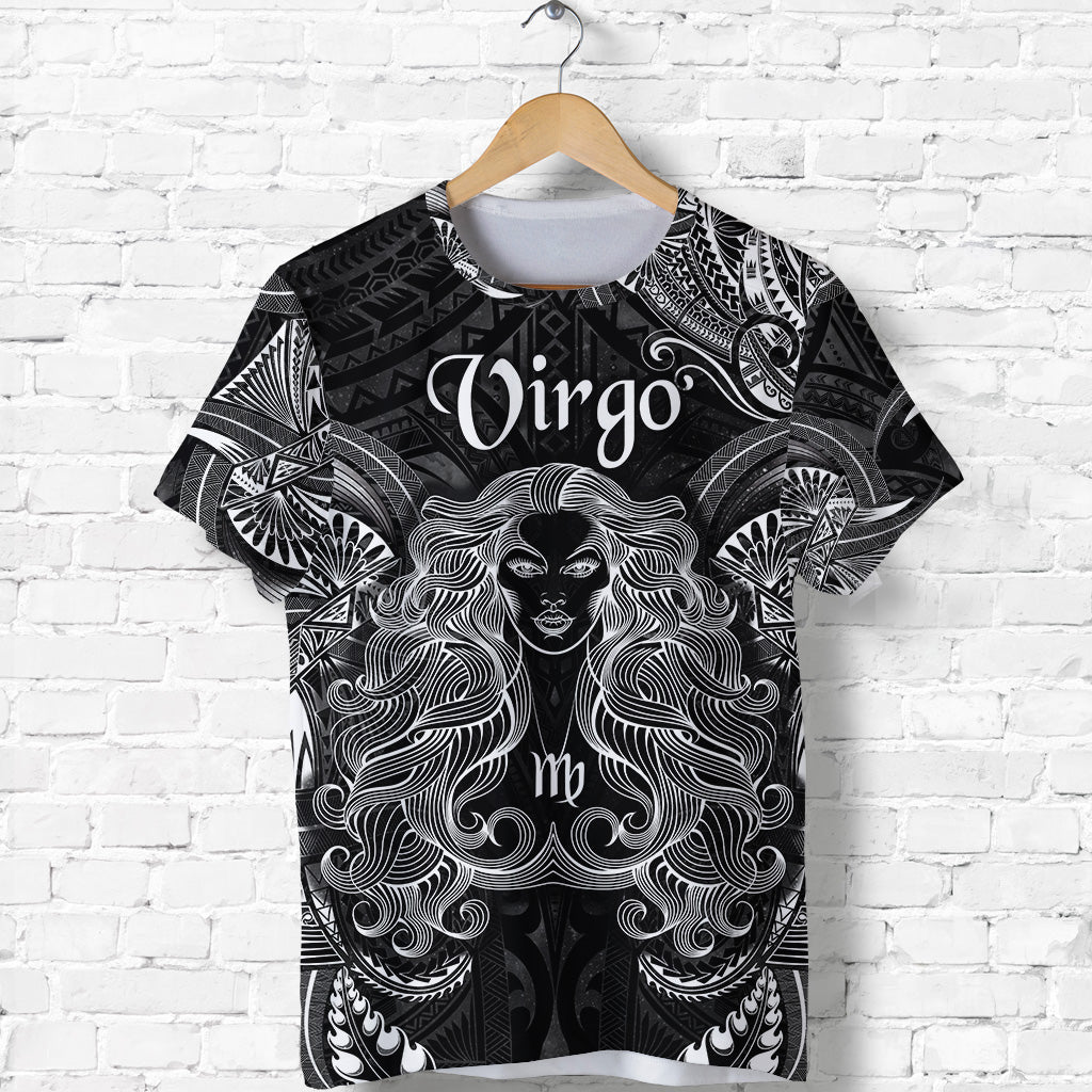 Virgo Zodiac Polynesian T Shirt Unique Style Black LT8 - Polynesian Pride