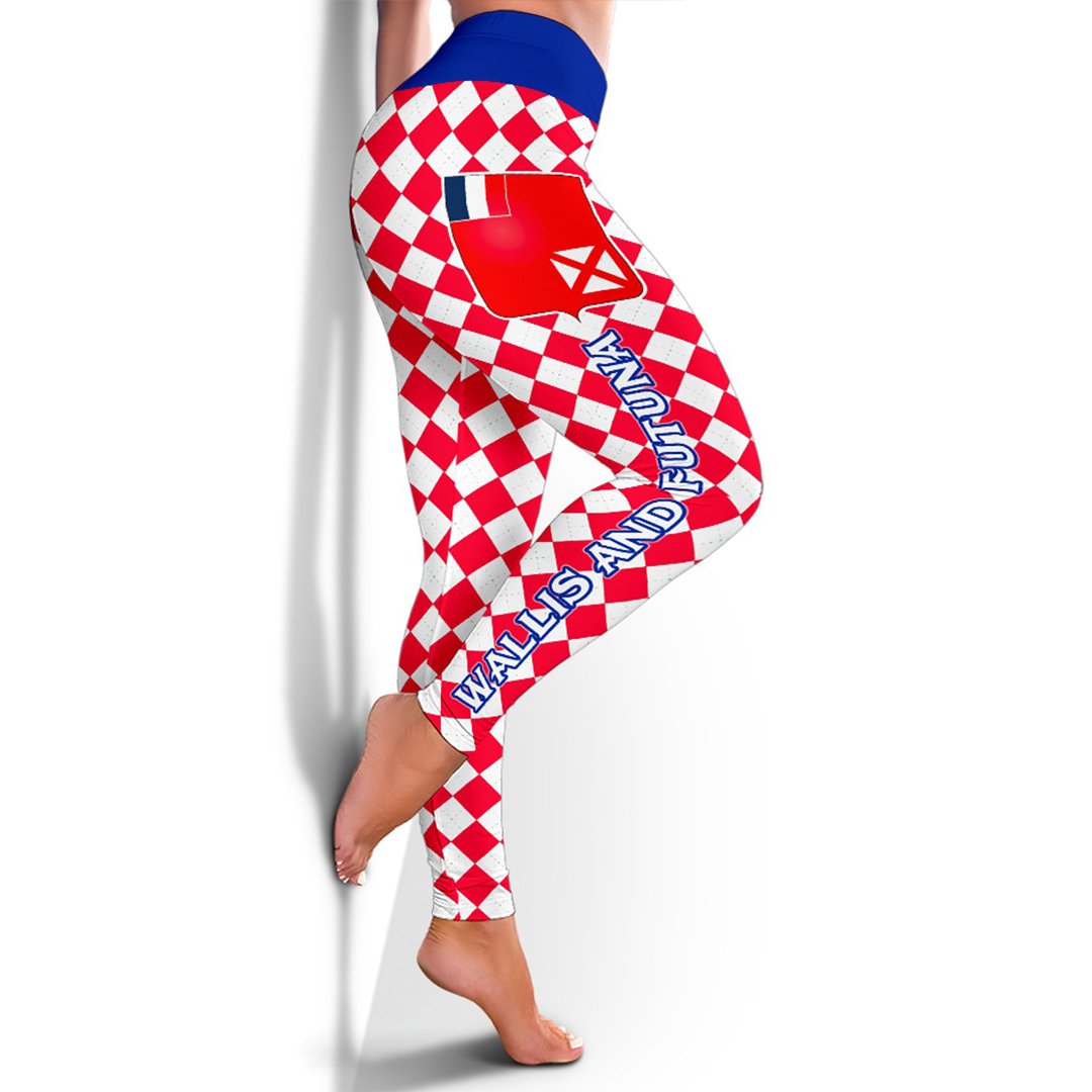 Wallis and Futuna Leggings - Caro Patterns Red - Polynesian Pride