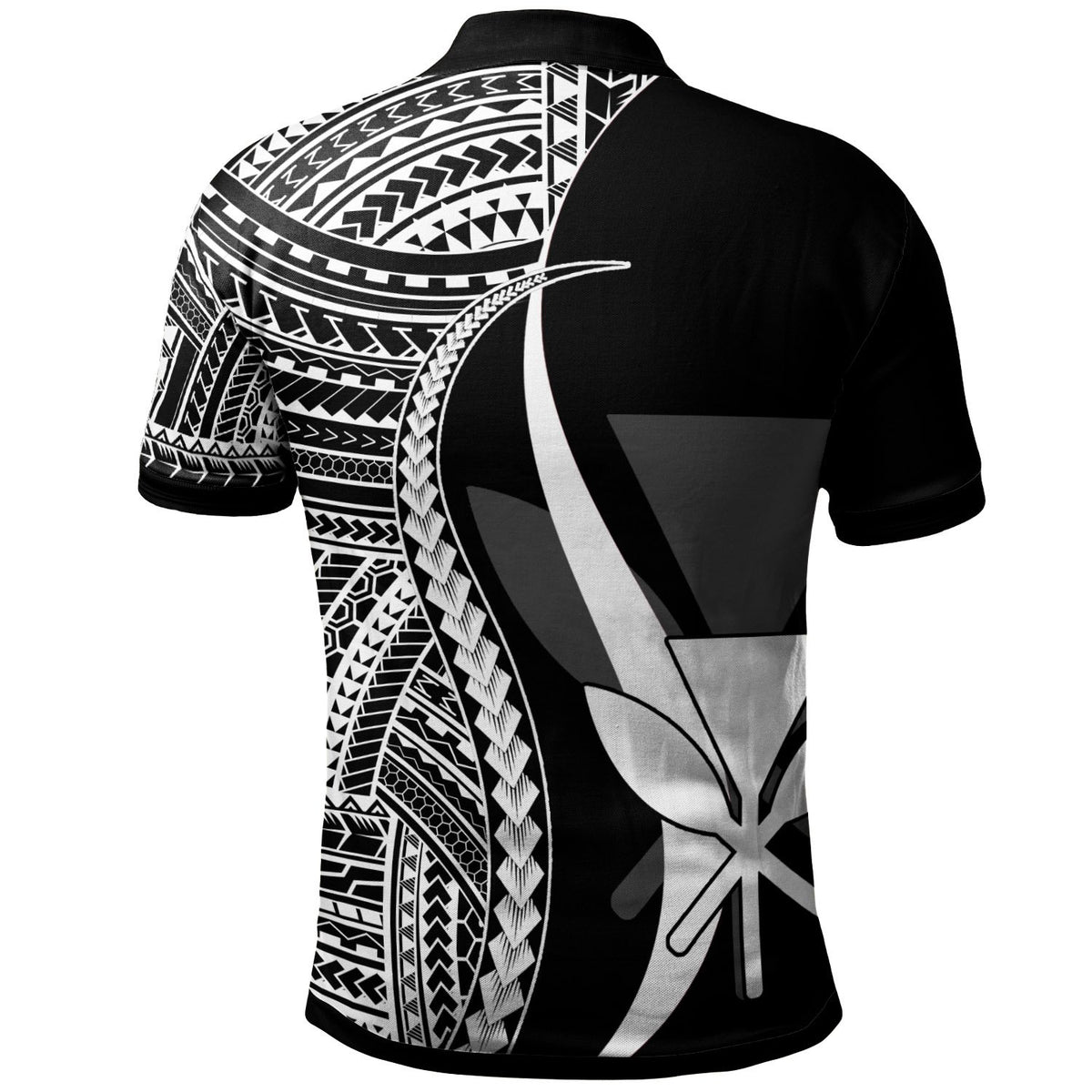Hawaii Polo Shirt White Polynesian Tentacle Tribal Pattern - Polynesian Pride
