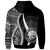 Federated States of Micronesia Custom Zip up Hoodie White Tentacle Tribal Pattern - Polynesian Pride