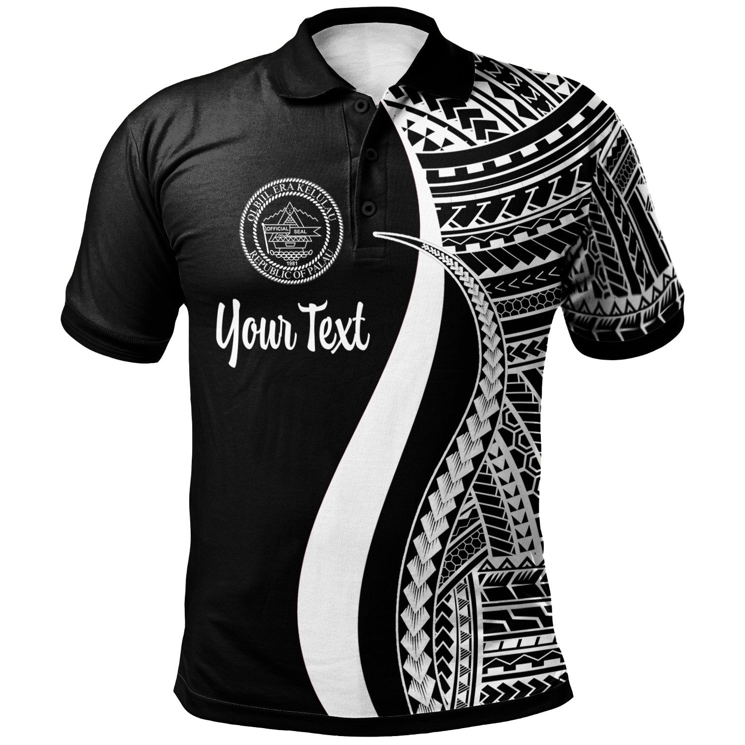 Palau Custom Polo Shirt White Polynesian Tentacle Tribal Pattern Unisex White - Polynesian Pride