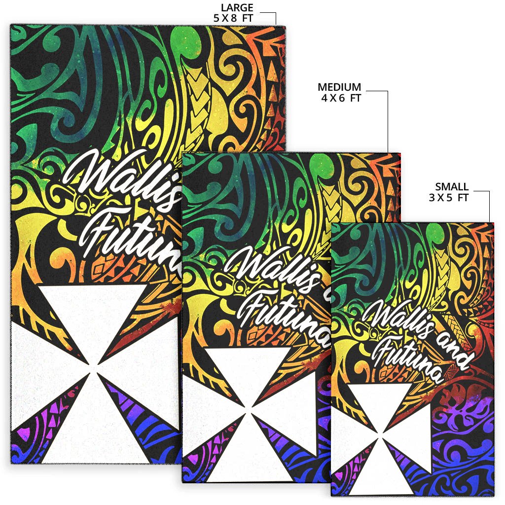 Wallis and Futuna Area Rug - Rainbow Polynesian Pattern - Polynesian Pride