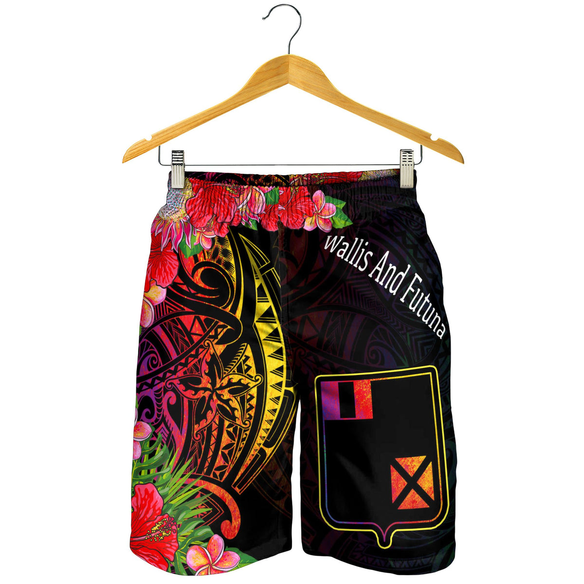 Wallis and Futuna Men's Shorts - Tropical Hippie Style - Polynesian Pride