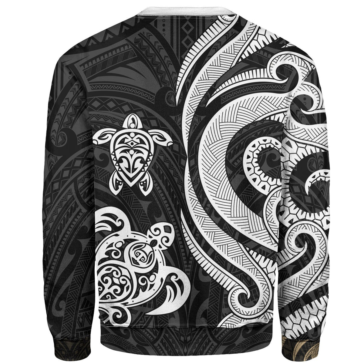 Yap Sweater - White Tentacle Turtle - Polynesian Pride
