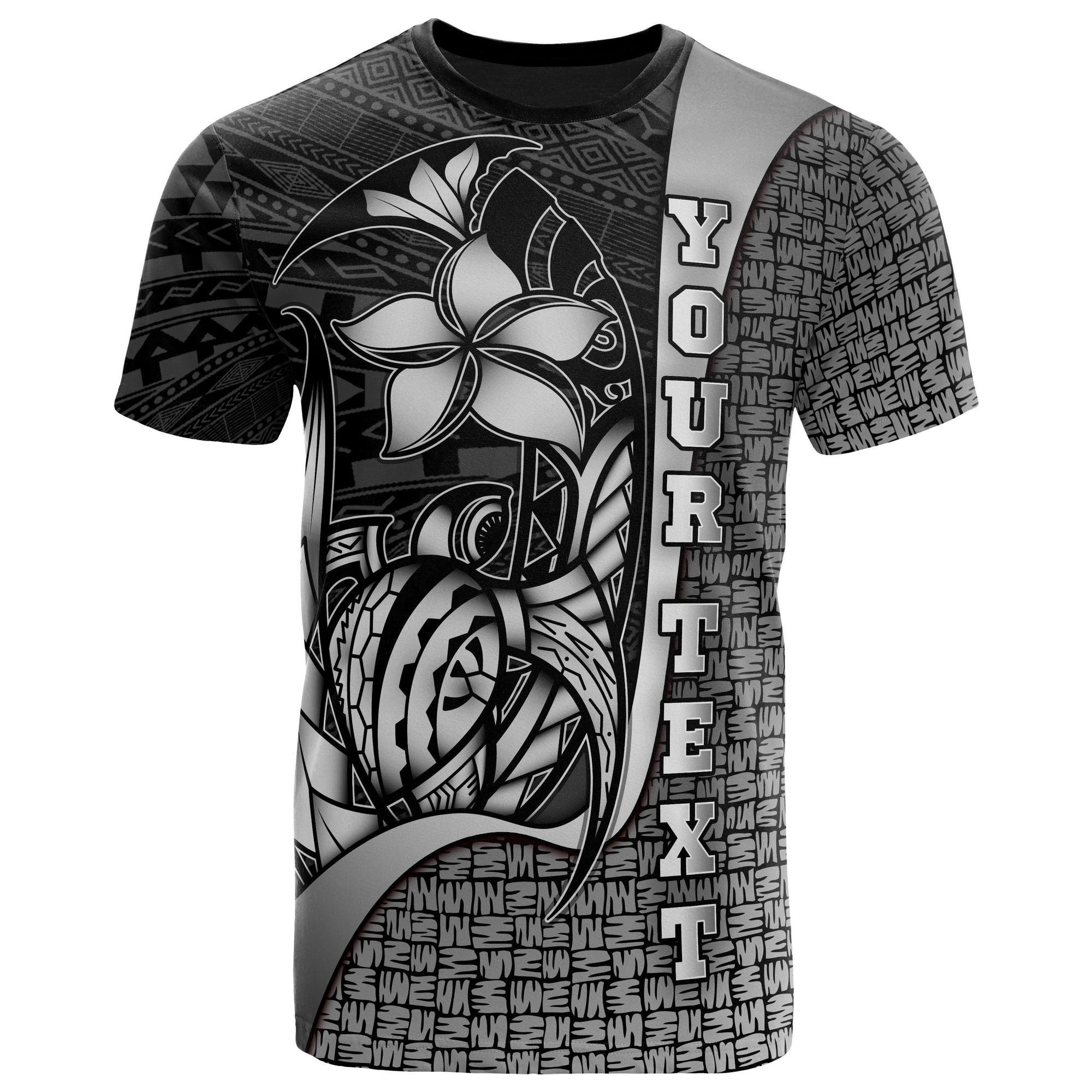 Cook Islands Polynesian Custom T Shirt White Turtle with Hook Unisex WHITE - Polynesian Pride