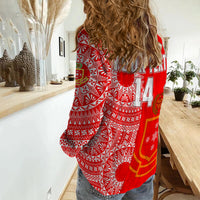 (Custom Text And Number) Kolisi Tonga High School Women Casual Shirt Class Of Year Tongan Ngatu Pattern LT14 - Polynesian Pride