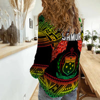 Samoa Rugby Women Casual Shirt Teuila Torch Ginger Gradient Style LT14 - Polynesian Pride