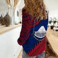 (Custom Personalised) F.A.S.T Samoa Women Casual Shirt Samoan Coat Of Arms Polynesian Pattern LT14 - Polynesian Pride