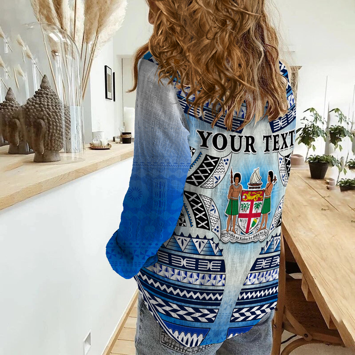 Custom Text And Number Fiji Women Casual Shirt Kaiviti Fijian Special Tapa Pattern LT14 - Polynesian Pride