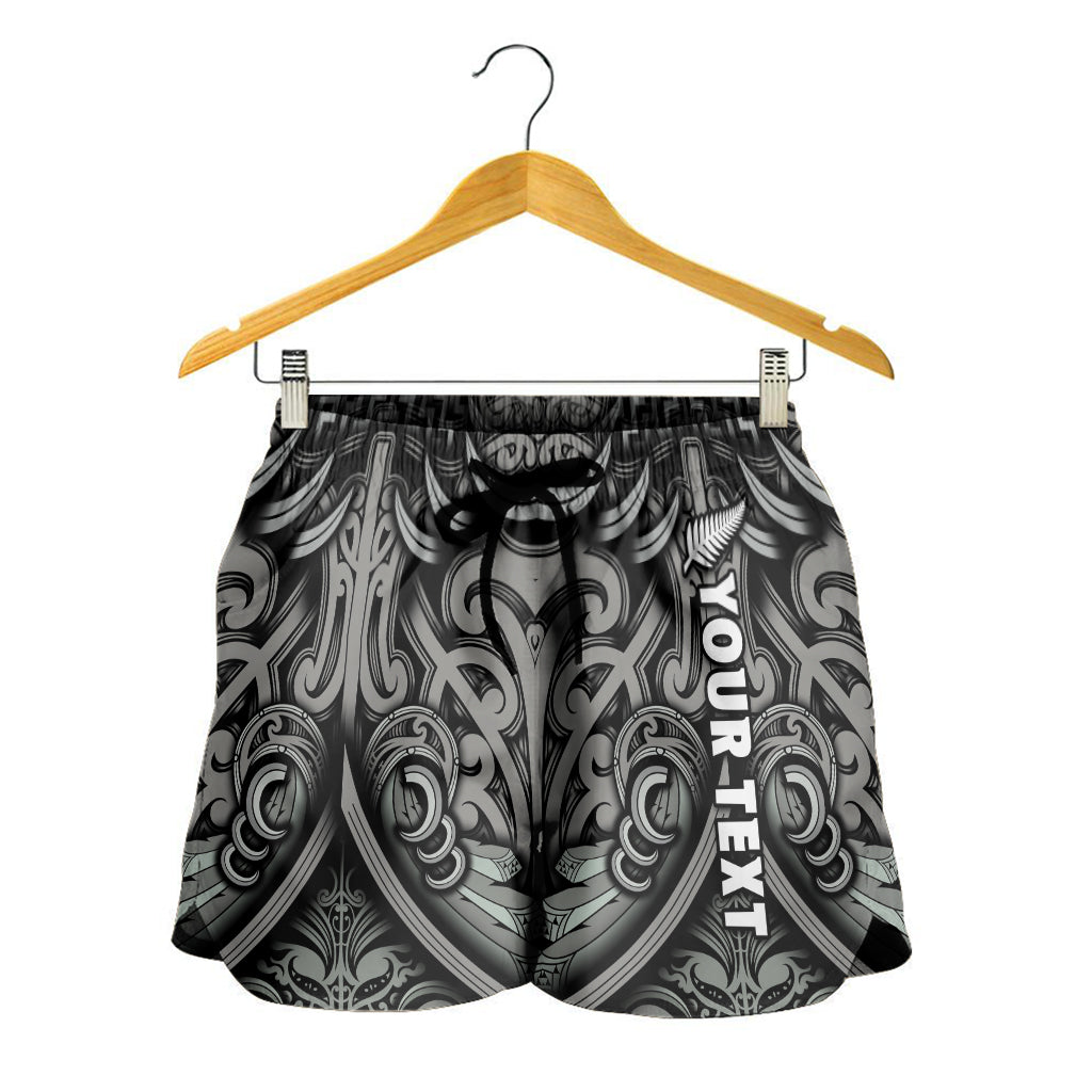 (Custom Personalised) New Zealand Silver Fern Rugby Women Shorts All Black NZ Maori Pattern LT13 - Polynesian Pride