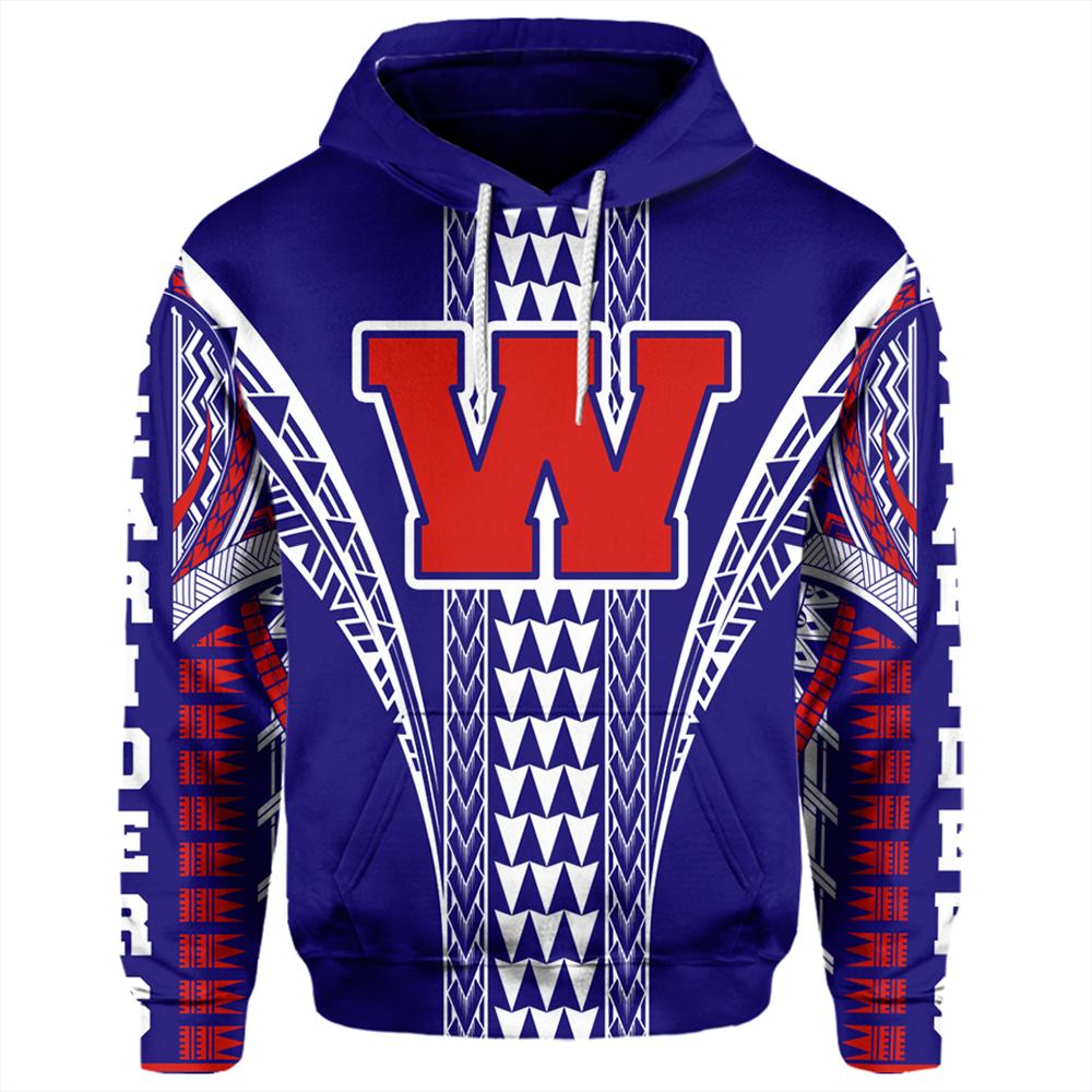 Hawaii Hoodie Waianae High Pullover Hoodie LT9 Unisex Blue - Polynesian Pride