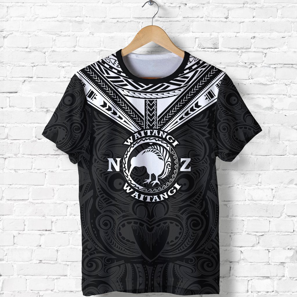 New Zealand Maori T Shirt Waitangi Day Black Unisex Black - Polynesian Pride