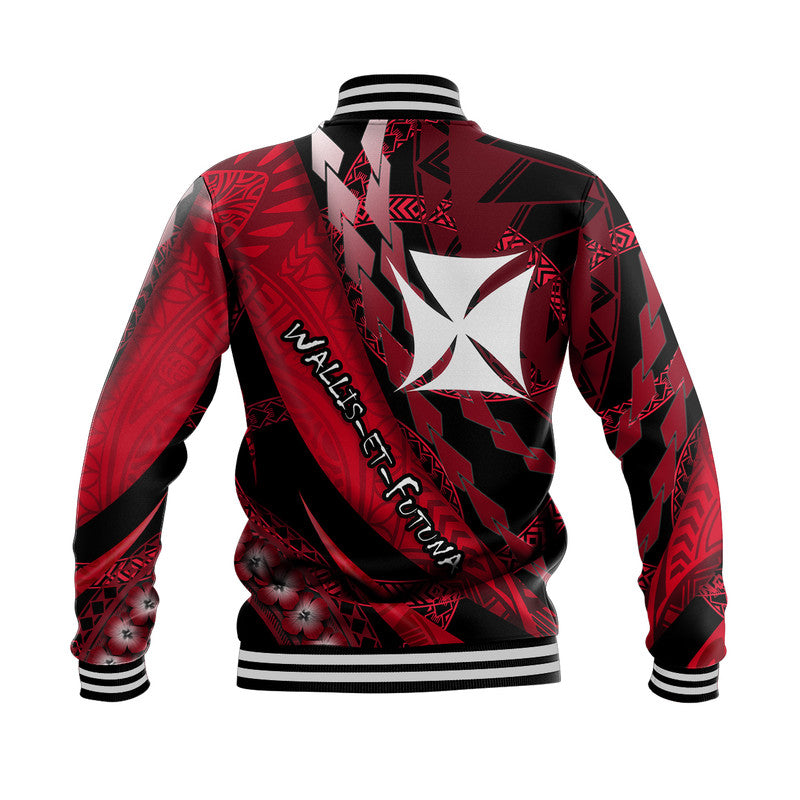 Wallis et Futuna Baseball Jacket Artsy Style -Black LT9 - Polynesian Pride