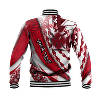 (Custom Personalised) Wallis et Futuna Baseball Jacket Artsy Style - White LT9 - Polynesian Pride