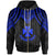 Wallis and Futuna Custom Zip up Hoodie Polynesian Armor Style Blue Unisex Blue - Polynesian Pride