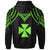 Wallis and Futuna Custom Zip up Hoodie Polynesian Armor Style Green - Polynesian Pride