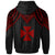 Wallis and Futuna Custom Zip up Hoodie Polynesian Armor Style Red - Polynesian Pride