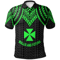 Wallis and Futuna Polo Shirt Polynesian Armor Style Green Unisex Green - Polynesian Pride