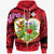 Wallis and Futuna Zip up Hoodie The Love of Blue Crowned Lory Unisex Red - Polynesian Pride