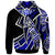 Nauru Hoodie Tribal Flower Special Pattern Blue Color - Polynesian Pride