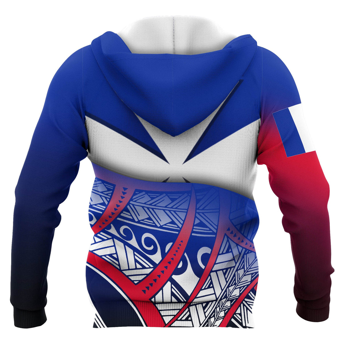 Wallis and Futuna Coat of Arms Zip up Hoodie Polynesian Pattern - Polynesian Pride