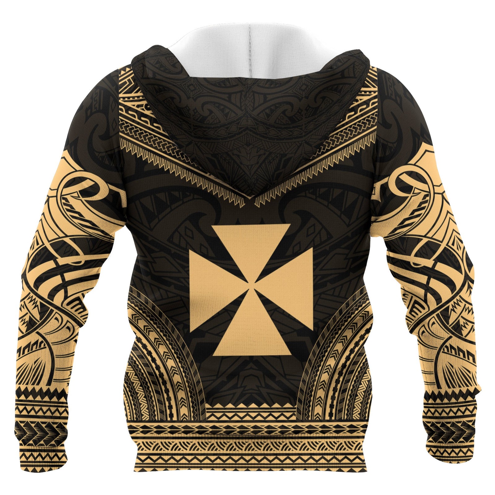 Wallis nd Futuna Polynesian Chief Custom Hoodie Gold Version Unisex Gold - Polynesian Pride