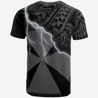 Wallis and Futuna T Shirt Wallis and Futuna Coat of Arms Lighting Thunder - Polynesian Pride