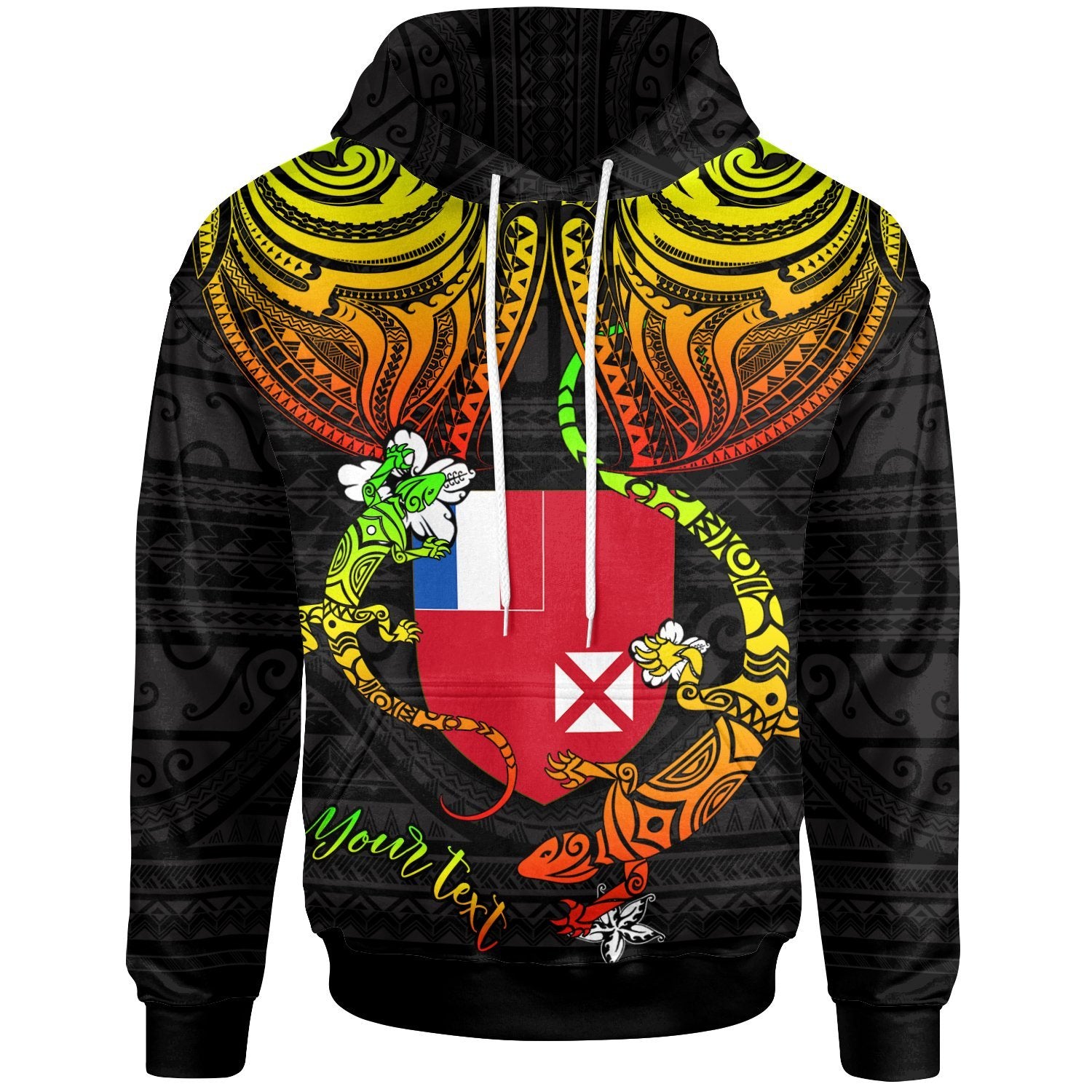 Wallis and Futuna Custom Hoodie Lizard Good Chest Unisex Reggae - Polynesian Pride