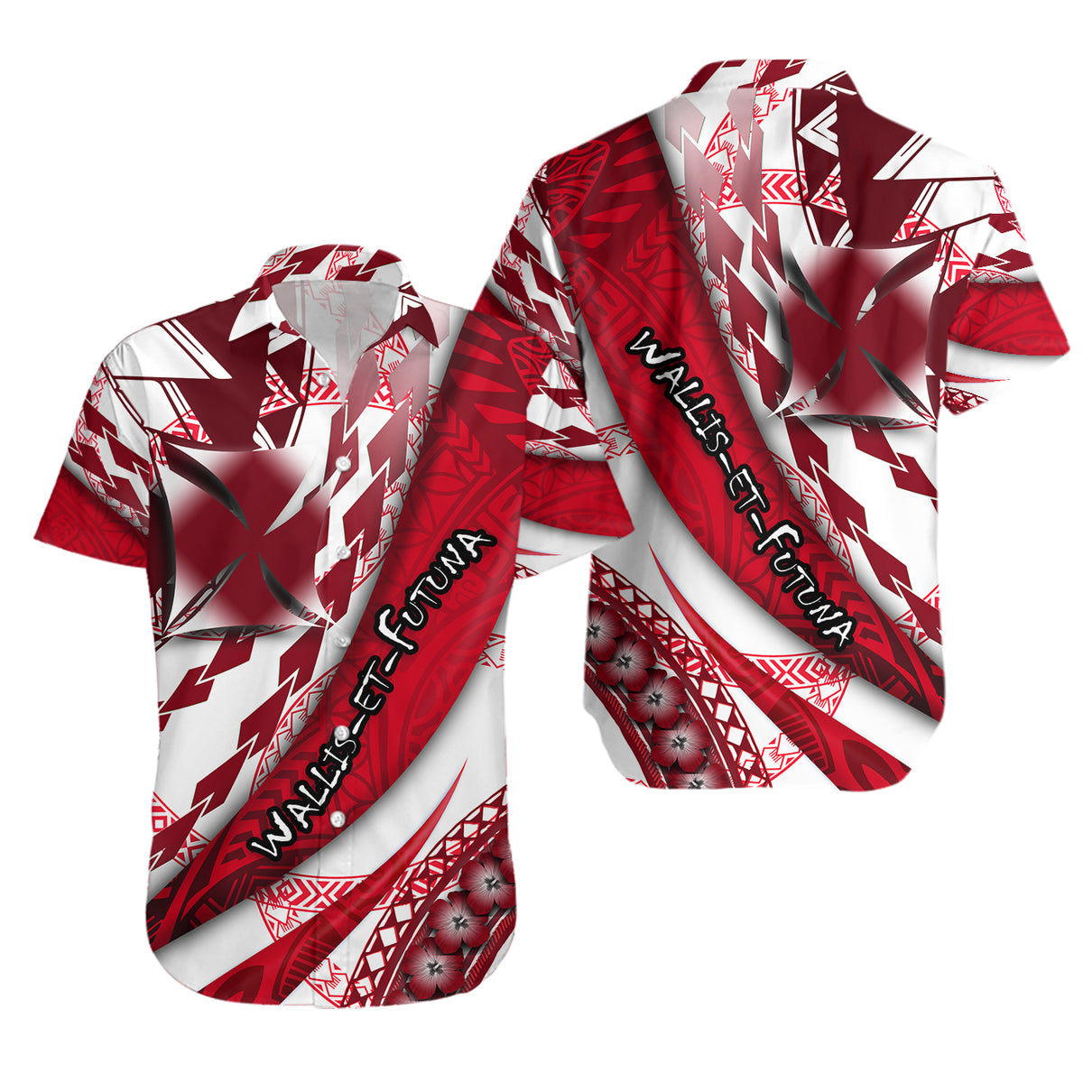 Wallis Et Futuna Matching Dress and Hawaiian Shirt White LT9 - Polynesian Pride