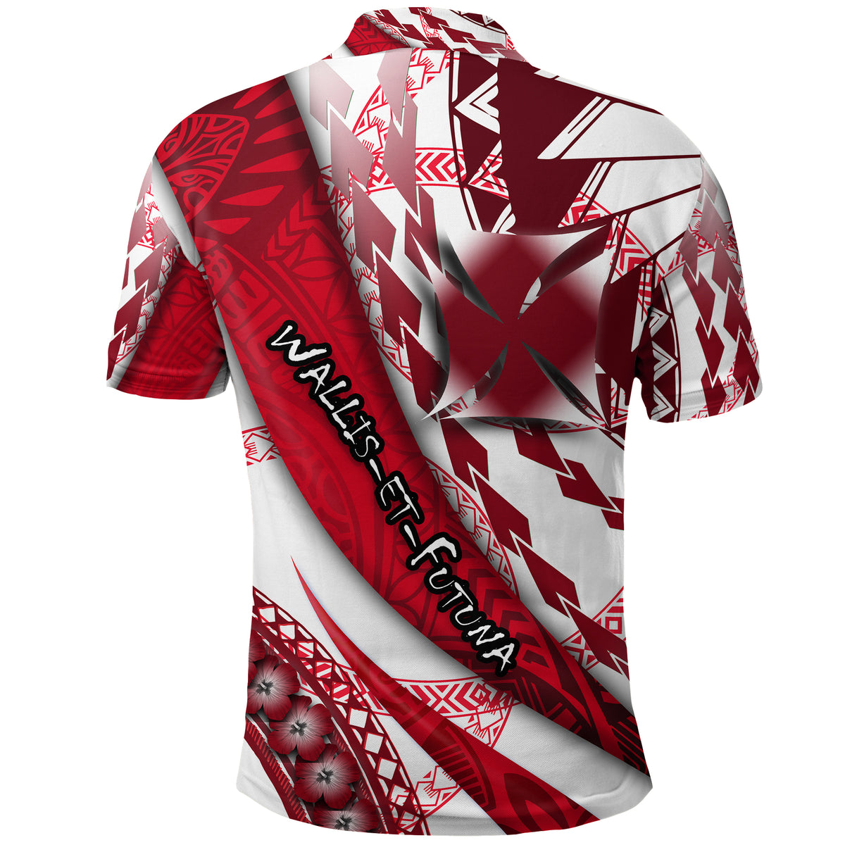 Wallis et Futuna Polo Shirt Artsy Style White LT9 - Polynesian Pride