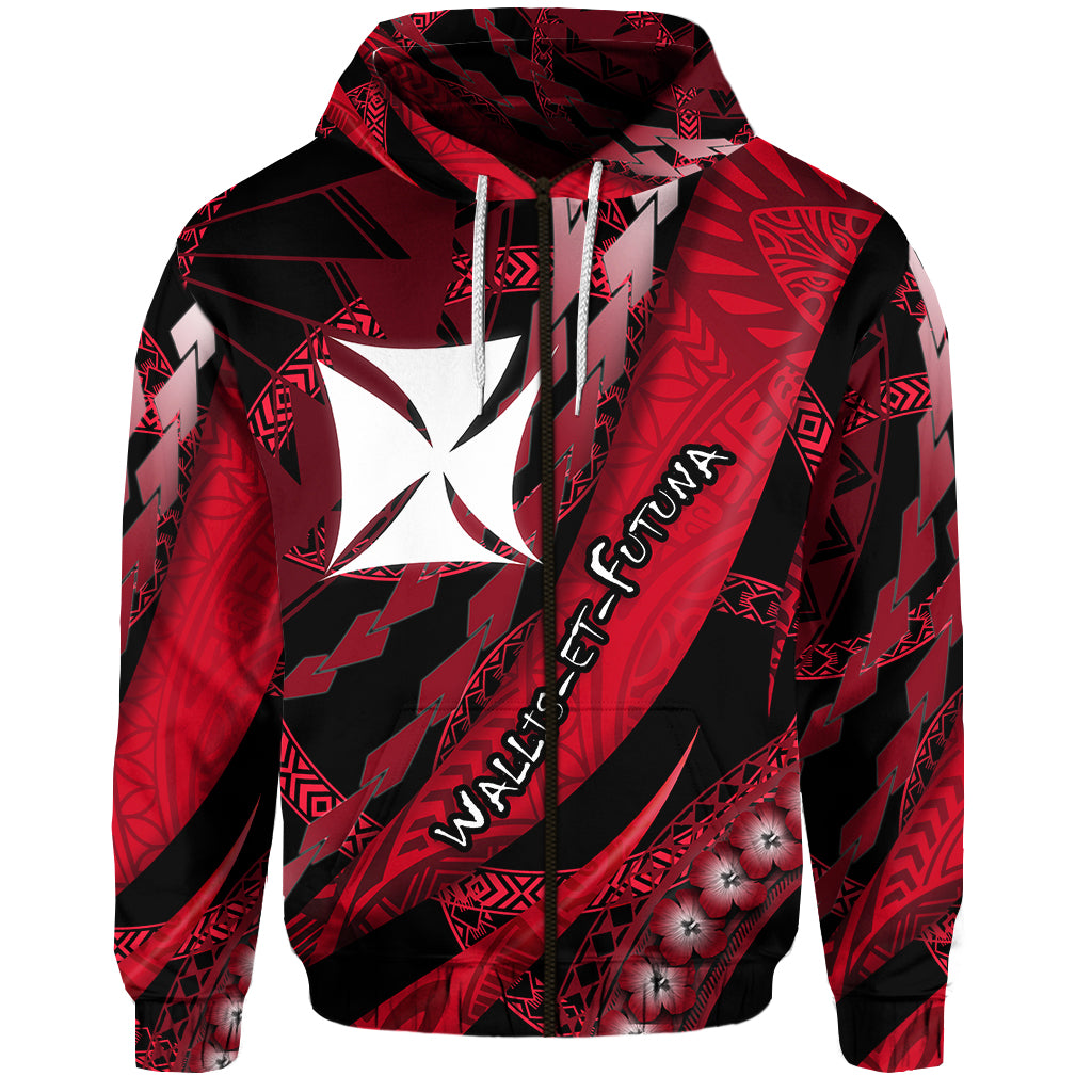 Wallis et Futuna Hoodie Artsy Style Black LT9 Zip Hoodie Black - Polynesian Pride