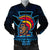 Hawaiian - Polynesian Kanaka Warrior Men's Bomber Jacket - Strong Style - AH Blue - Polynesian Pride