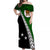 PNG Hibiscus Tribal Pattern Off Shoulder Long Dress - Western Highlands LT7 Long Dress Green - Polynesian Pride