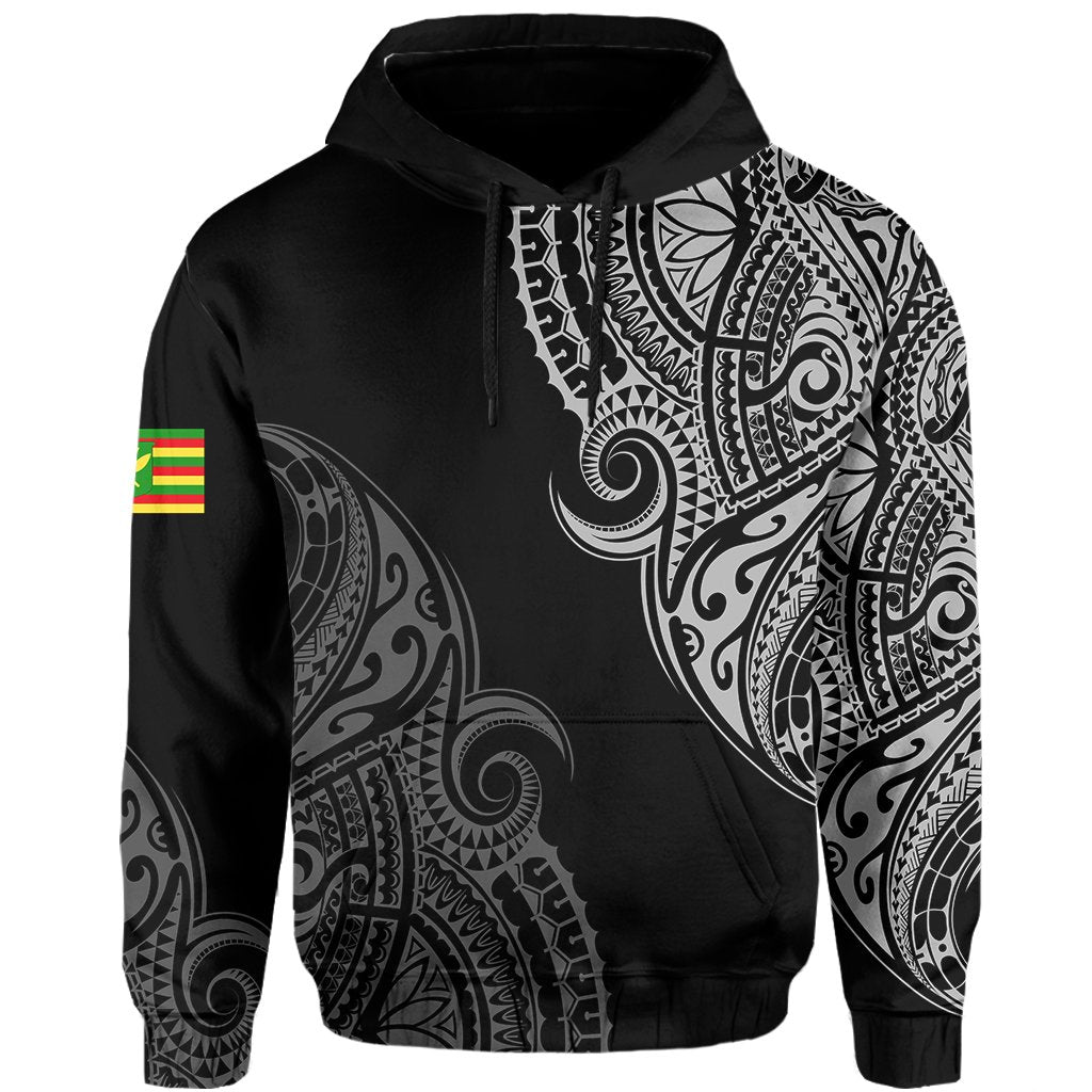 Personalized Hawaii Kanaka Map Polynesian Warrior Ikaika Hoodie William Style White - Polynesian Pride
