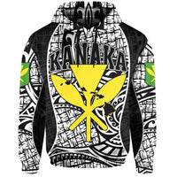 Polynesian Kanaka Maoli Hawaii Hoodie White Gel Style - Polynesian Pride